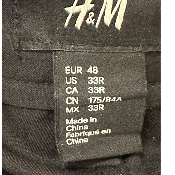 H&M black side gold stripe tuxedo pants size 33R - Picture 3 of 9